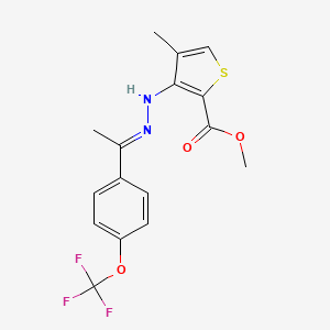 molecular formula C16H15F3N2O3S B5844054 methyl 4-methyl-3-(2-{1-[4-(trifluoromethoxy)phenyl]ethylidene}hydrazino)-2-thiophenecarboxylate 