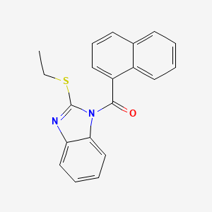 molecular formula C20H16N2OS B5844075 2-(ethylthio)-1-(1-naphthoyl)-1H-benzimidazole 