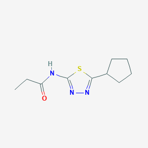 N-(5-cyclopentyl-1,3,4-thiadiazol-2-yl)propanamide