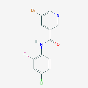 5-bromo-N-(4-chloro-2-fluorophenyl)nicotinamide