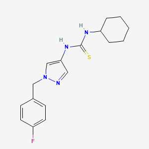 molecular formula C17H21FN4S B5844110 N-cyclohexyl-N'-[1-(4-fluorobenzyl)-1H-pyrazol-4-yl]thiourea 