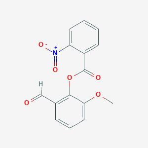 molecular formula C15H11NO6 B5844133 2-formyl-6-methoxyphenyl 2-nitrobenzoate 