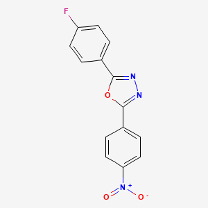 molecular formula C14H8FN3O3 B5844146 2-(4-fluorophenyl)-5-(4-nitrophenyl)-1,3,4-oxadiazole 