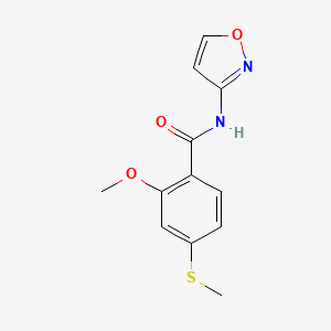 molecular formula C12H12N2O3S B5844156 N-3-isoxazolyl-2-methoxy-4-(methylthio)benzamide 
