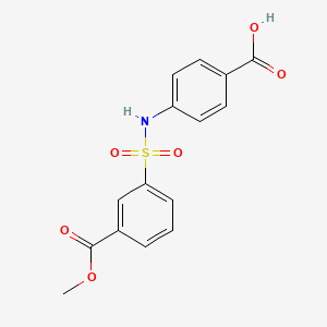 molecular formula C15H13NO6S B5844164 4-({[3-(methoxycarbonyl)phenyl]sulfonyl}amino)benzoic acid 