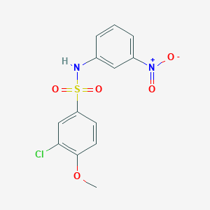 molecular formula C13H11ClN2O5S B5844172 3-chloro-4-methoxy-N-(3-nitrophenyl)benzenesulfonamide 