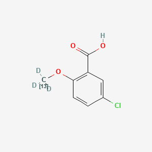 5-Chloro-2-methoxy-benzoic Acid-13C,d3