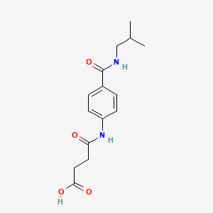 molecular formula C15H20N2O4 B5844182 4-({4-[(isobutylamino)carbonyl]phenyl}amino)-4-oxobutanoic acid 