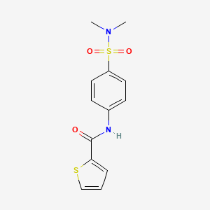 molecular formula C13H14N2O3S2 B5844196 N-{4-[(dimethylamino)sulfonyl]phenyl}-2-thiophenecarboxamide 