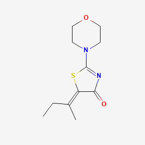 molecular formula C11H16N2O2S B5844199 5-(1-methylpropylidene)-2-(4-morpholinyl)-1,3-thiazol-4(5H)-one 