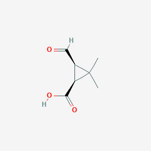 B058442 Cyclopropanecarboxylic acid, 3-formyl-2,2-dimethyl-, cis-(9CI) CAS No. 123620-81-5