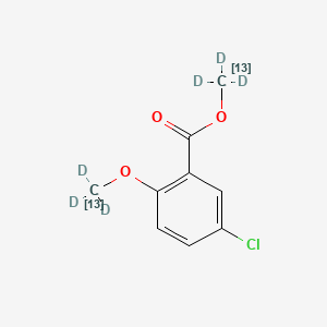 B584421 5-Chloro-2-methoxy-benzoic Acid Methyl Ester-13C2,d6 CAS No. 1794737-29-3