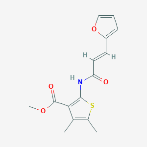molecular formula C15H15NO4S B5844218 methyl 2-{[3-(2-furyl)acryloyl]amino}-4,5-dimethyl-3-thiophenecarboxylate 