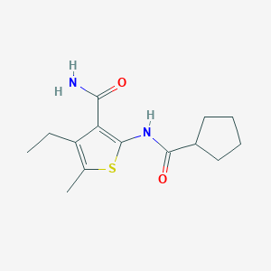 2-[(cyclopentylcarbonyl)amino]-4-ethyl-5-methyl-3-thiophenecarboxamide