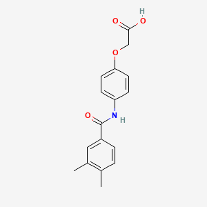 molecular formula C17H17NO4 B5844238 {4-[(3,4-dimethylbenzoyl)amino]phenoxy}acetic acid 