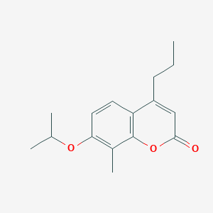 molecular formula C16H20O3 B5844244 7-isopropoxy-8-methyl-4-propyl-2H-chromen-2-one 