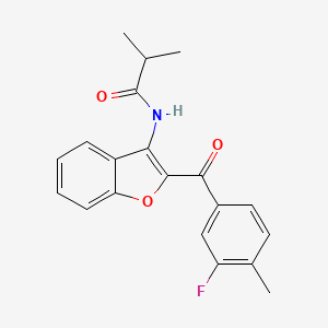 N-[2-(3-fluoro-4-methylbenzoyl)-1-benzofuran-3-yl]-2-methylpropanamide