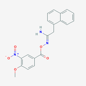 molecular formula C20H17N3O5 B5844297 N'-[(4-methoxy-3-nitrobenzoyl)oxy]-2-(1-naphthyl)ethanimidamide 