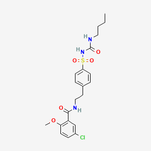 molecular formula C21H26ClN3O5S B584430 N-[2-[4-(butylcarbamoylsulfamoyl)phenyl]ethyl]-5-chloro-2-methoxybenzamide CAS No. 38160-73-5