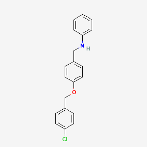 N-{4-[(4-chlorobenzyl)oxy]benzyl}aniline