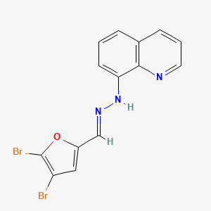 molecular formula C14H9Br2N3O B5844332 4,5-dibromo-2-furaldehyde 8-quinolinylhydrazone 