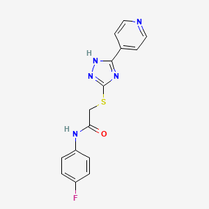 N-(4-fluorophenyl)-2-{[5-(4-pyridinyl)-4H-1,2,4-triazol-3-yl]thio}acetamide