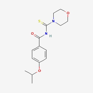 molecular formula C15H20N2O3S B5844341 4-isopropoxy-N-(4-morpholinylcarbonothioyl)benzamide 