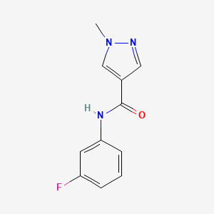 molecular formula C11H10FN3O B5844343 N-(3-氟苯基)-1-甲基-1H-吡唑-4-甲酰胺 