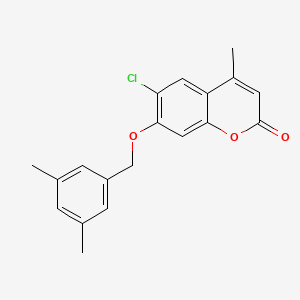 molecular formula C19H17ClO3 B5844344 6-chloro-7-[(3,5-dimethylbenzyl)oxy]-4-methyl-2H-chromen-2-one 