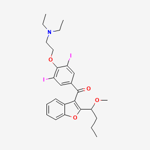 molecular formula C26H31I2NO4 B584447 (4-(2-(Diethylamino)ethoxy)-3,5-diiodophenyl)(2-(1-methoxybutyl)benzofuran-3-yl)methanone CAS No. 1087223-70-8