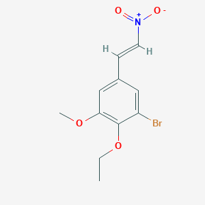 molecular formula C11H12BrNO4 B5844483 1-bromo-2-ethoxy-3-methoxy-5-(2-nitrovinyl)benzene 