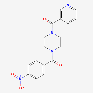 molecular formula C17H16N4O4 B5844503 1-(4-nitrobenzoyl)-4-(3-pyridinylcarbonyl)piperazine 