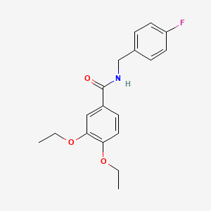molecular formula C18H20FNO3 B5844516 3,4-diethoxy-N-(4-fluorobenzyl)benzamide 