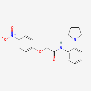 molecular formula C18H19N3O4 B5844536 2-(4-nitrophenoxy)-N-[2-(1-pyrrolidinyl)phenyl]acetamide 