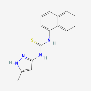 molecular formula C15H14N4S B5844538 N-(3-methyl-1H-pyrazol-5-yl)-N'-1-naphthylthiourea 