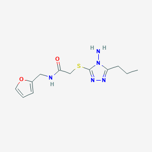 molecular formula C12H17N5O2S B5844544 2-[(4-amino-5-propyl-4H-1,2,4-triazol-3-yl)thio]-N-(2-furylmethyl)acetamide 