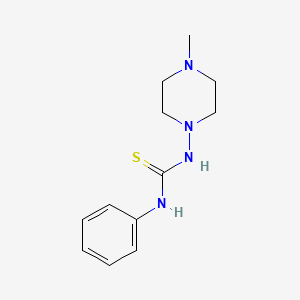 molecular formula C12H18N4S B5844545 N-(4-methyl-1-piperazinyl)-N'-phenylthiourea 