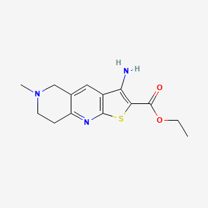 molecular formula C14H17N3O2S B5844594 ethyl 3-amino-6-methyl-5,6,7,8-tetrahydrothieno[2,3-b]-1,6-naphthyridine-2-carboxylate 