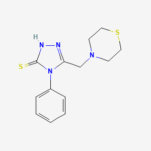 4-phenyl-5-(4-thiomorpholinylmethyl)-2,4-dihydro-3H-1,2,4-triazole-3-thione