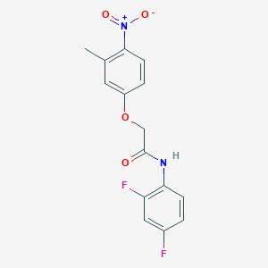 molecular formula C15H12F2N2O4 B5844625 N-(2,4-difluorophenyl)-2-(3-methyl-4-nitrophenoxy)acetamide 