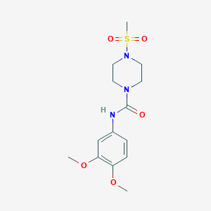 N-(3,4-dimethoxyphenyl)-4-(methylsulfonyl)-1-piperazinecarboxamide