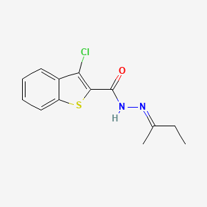 molecular formula C13H13ClN2OS B5844644 3-chloro-N'-(1-methylpropylidene)-1-benzothiophene-2-carbohydrazide 