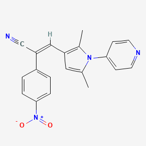 (2E)-3-[2,5-dimethyl-1-(pyridin-4-yl)-1H-pyrrol-3-yl]-2-(4-nitrophenyl)prop-2-enenitrile