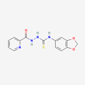 N-1,3-benzodioxol-5-yl-2-(2-pyridinylcarbonyl)hydrazinecarbothioamide