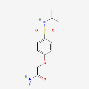 molecular formula C11H16N2O4S B5844723 2-{4-[(isopropylamino)sulfonyl]phenoxy}acetamide 