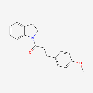 molecular formula C18H19NO2 B5844728 1-[3-(4-methoxyphenyl)propanoyl]indoline 