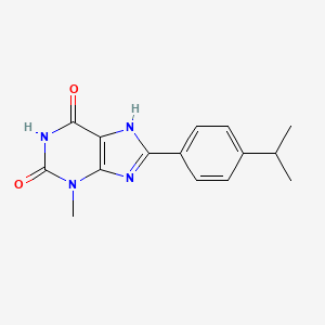 molecular formula C15H16N4O2 B5844733 8-(4-isopropylphenyl)-3-methyl-3,7-dihydro-1H-purine-2,6-dione 