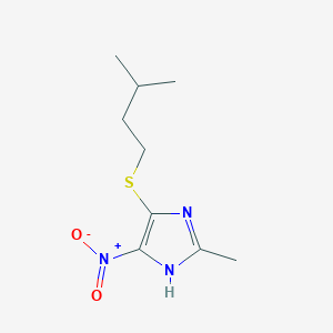 molecular formula C9H15N3O2S B5844740 2-methyl-5-[(3-methylbutyl)thio]-4-nitro-1H-imidazole 