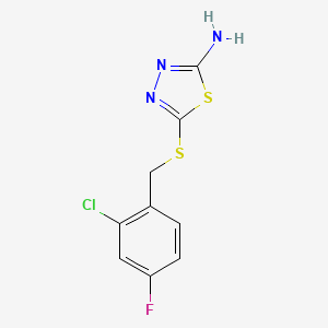 5-[(2-chloro-4-fluorobenzyl)thio]-1,3,4-thiadiazol-2-amine