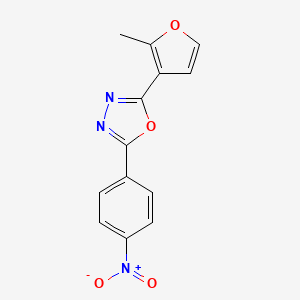 molecular formula C13H9N3O4 B5844747 2-(2-methyl-3-furyl)-5-(4-nitrophenyl)-1,3,4-oxadiazole 